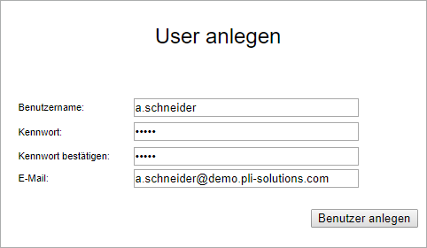 Benutzerverwaltung - Administration - Benutzer Informationen