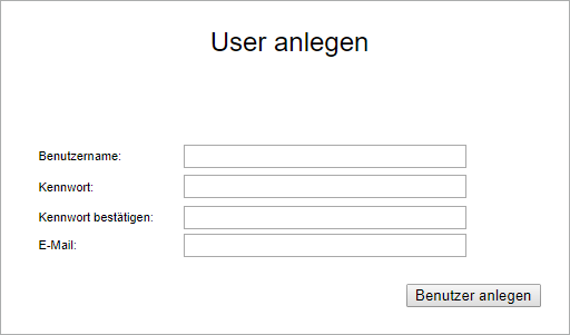 Benutzerverwaltung - Administration - Benutzer anlegen