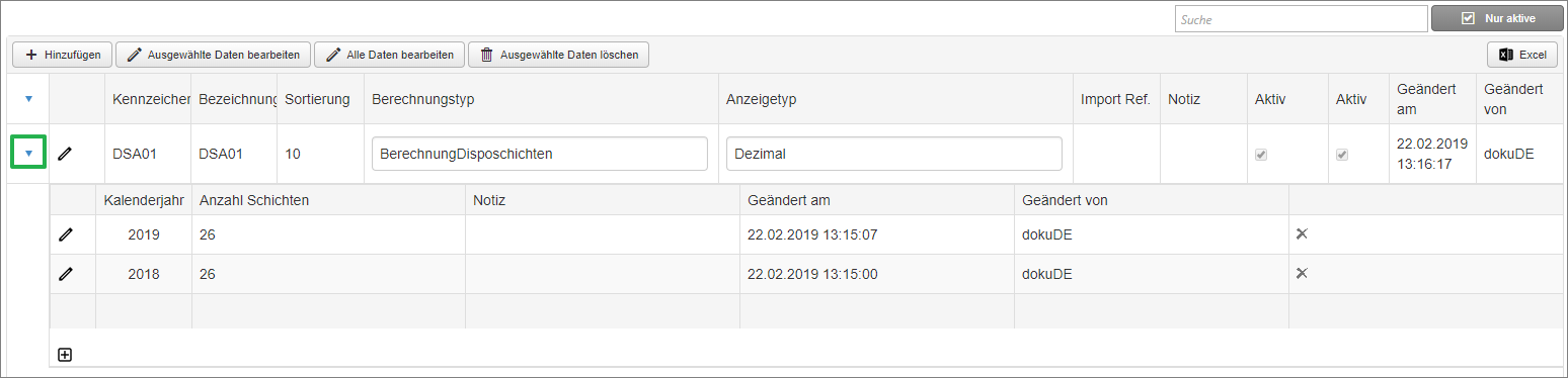 Grundlagen - Disposchicht Arten