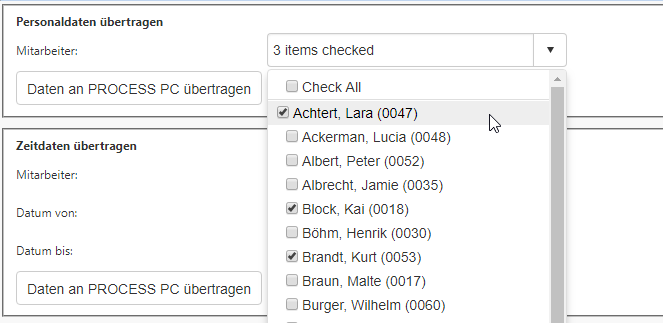 Grundlagen - PROCESS Suite Connector - Personaldaten