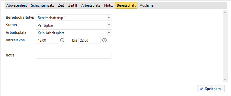 Planung - Mitarbeiter Detailplanun - Bereitschaft