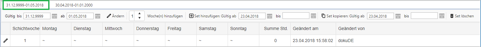 Grundlagen - Schichtmodelle - neues Schichtset hinzugefügt