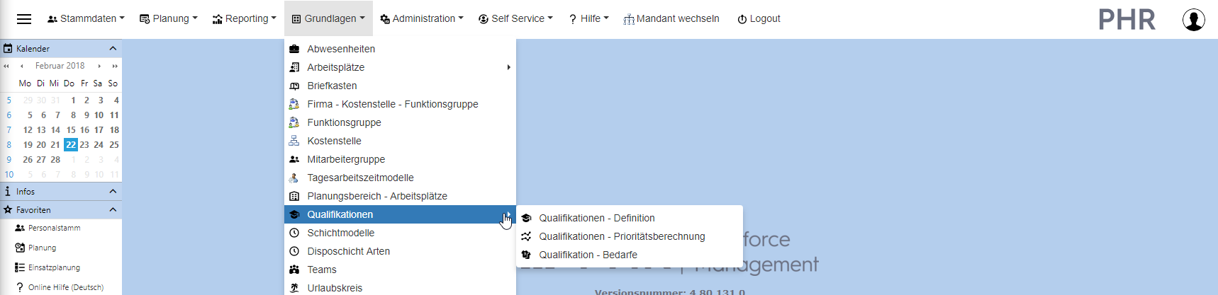 Grundlagen - Qualifikationen Menu