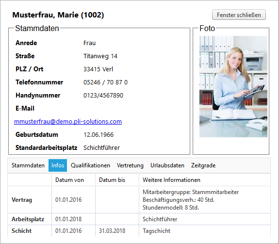 Planung - Mitarbeiter Detailplanung - Mitarbeiter Information