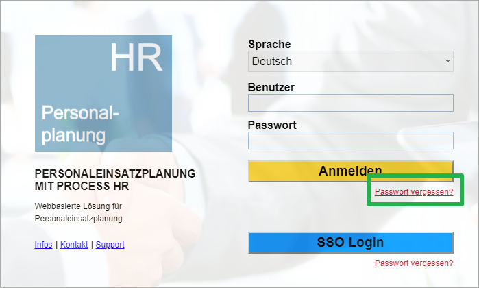 Login - Passwort vergessen