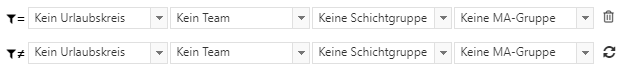 &nbsp;Planung - Abwesenheitsworkflow - Filter