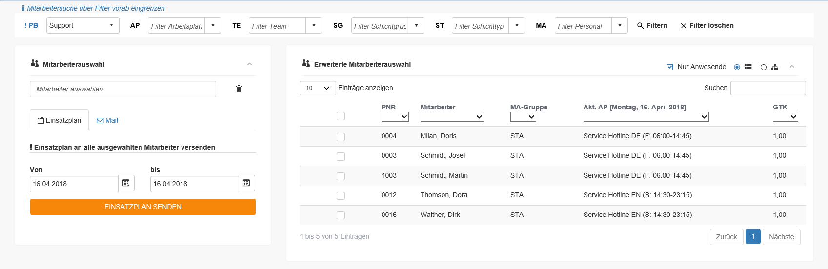 Planung - Kommunikation