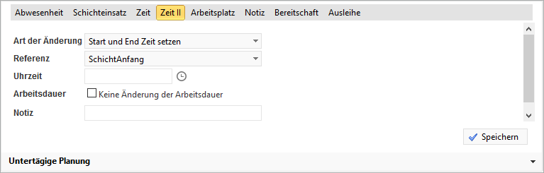 Planung - Mitarbeiter Detailplanung - Zeit II