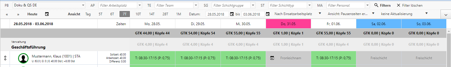 PROCESS HR - Planung - Planung - Feiertage