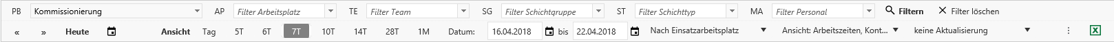 Planung - Planung - Filter