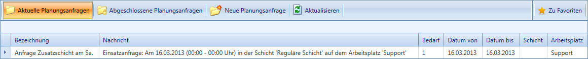 Planung - Planungsanfragen via SMS
