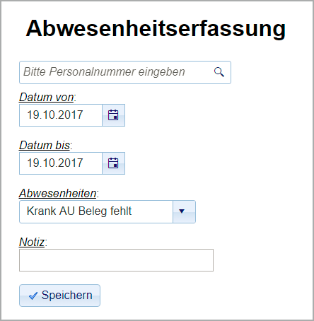 Planung - Zentrale Abwesenheitserfassung