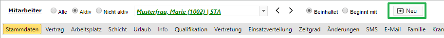 Stammdaten - Personalstamm - Neuer Mitarbeiter Stammdaten - Personalstamm - Neuer Mitarbeiter