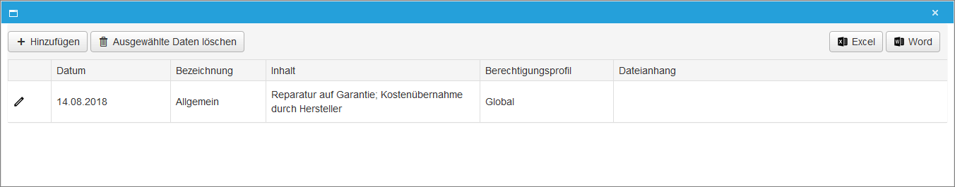 Stammdaten - Ressource - Info - Zusatzmemo